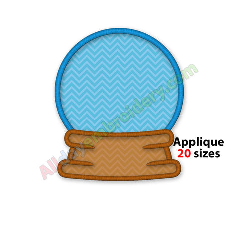 Snow globe embroidery design