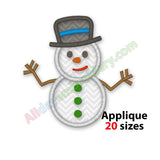 Snowman embroidery design