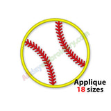 Softball applique design