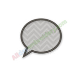 Speech bubble embroidery