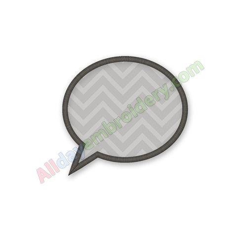 Speech bubble embroidery