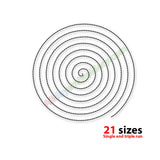 Spiral embroidery design