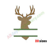 Deer head embroidery design
