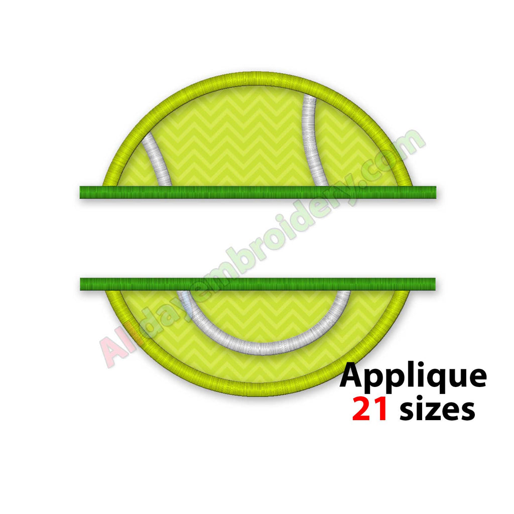 Tennis embroidery design