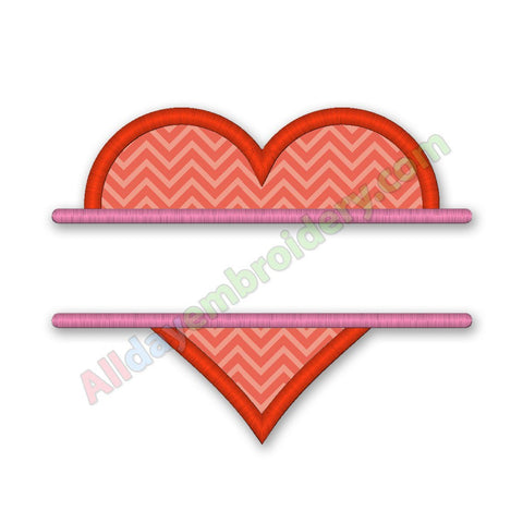 Heart embroidery design