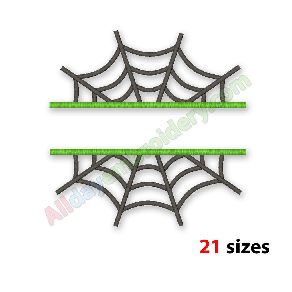 Split spider web