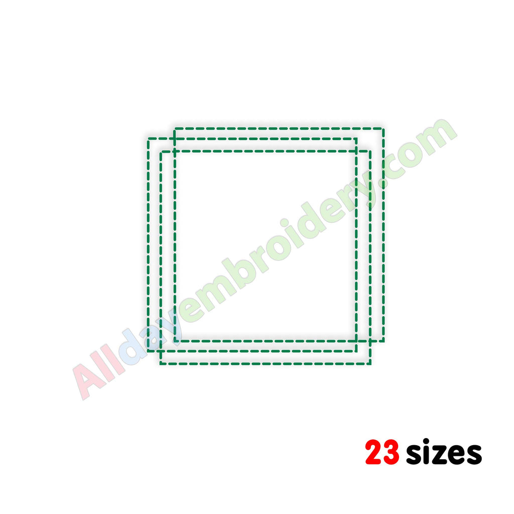 Square frame embroidery design