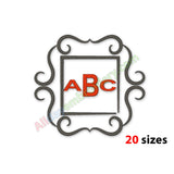 Monogram frame embroidery
