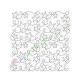 Star quilting embroidery design