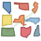USA States embroidery