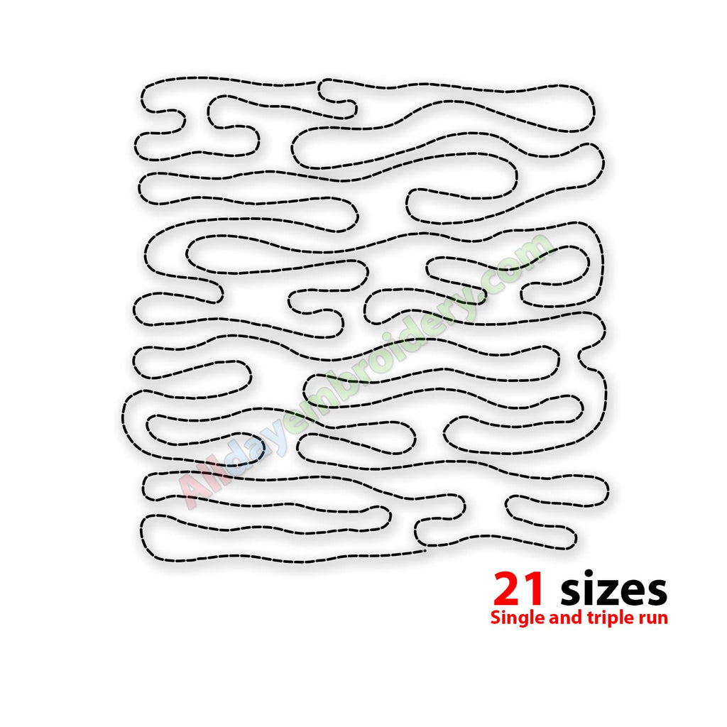 Stipple quilt block embroidery design