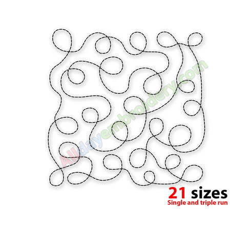 Quilt block machine embroidery design