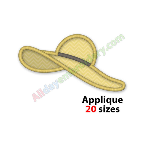 Beach hat embroidery