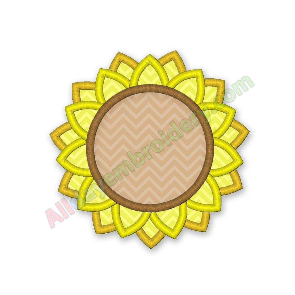 Sunflower embroidery design