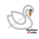 Swan applique design