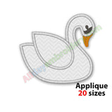 Swan embroidery design