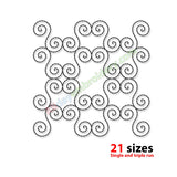 Swirl quilt block machine embroidery