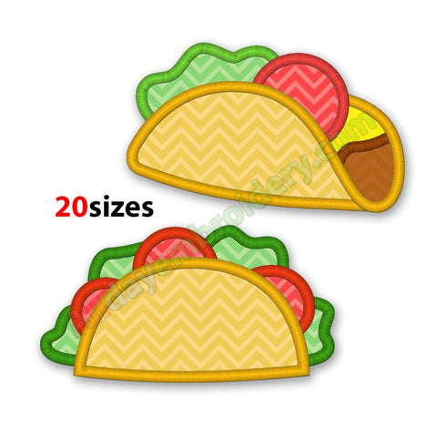 Taco embroidery design