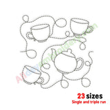 Tea quilt embroidery
