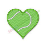Tennis heart embroidery