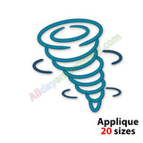Tornado embroidery design