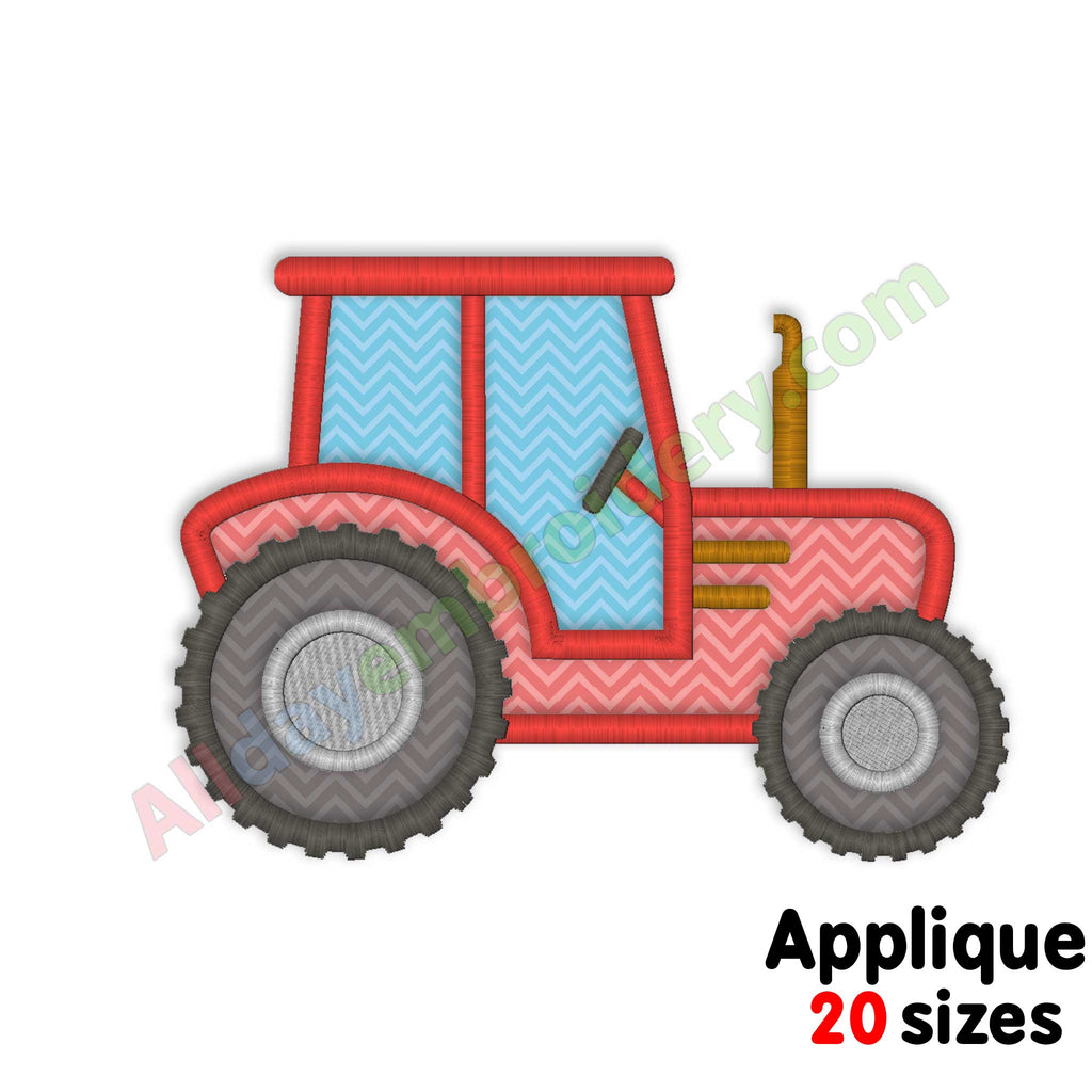 Tractor embroidery design