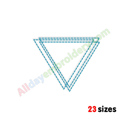 Triangle frame embroidery