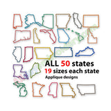 US states applique design
