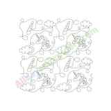 Unicorn quilt embroidery
