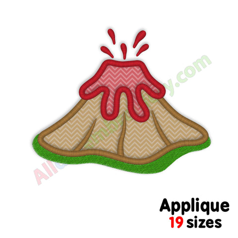 Volcano applique embroidery