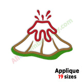 Volcano embroidery design