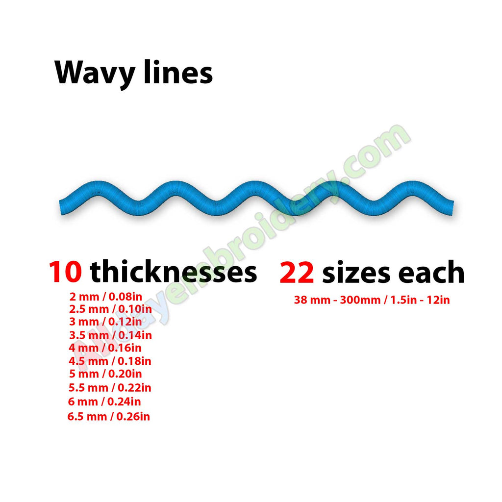 wavy line embroidery