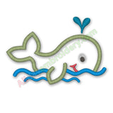 Whale embroidery design