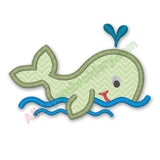 Whale applique design