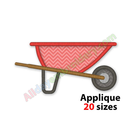 Wheelbarrow embroidery design