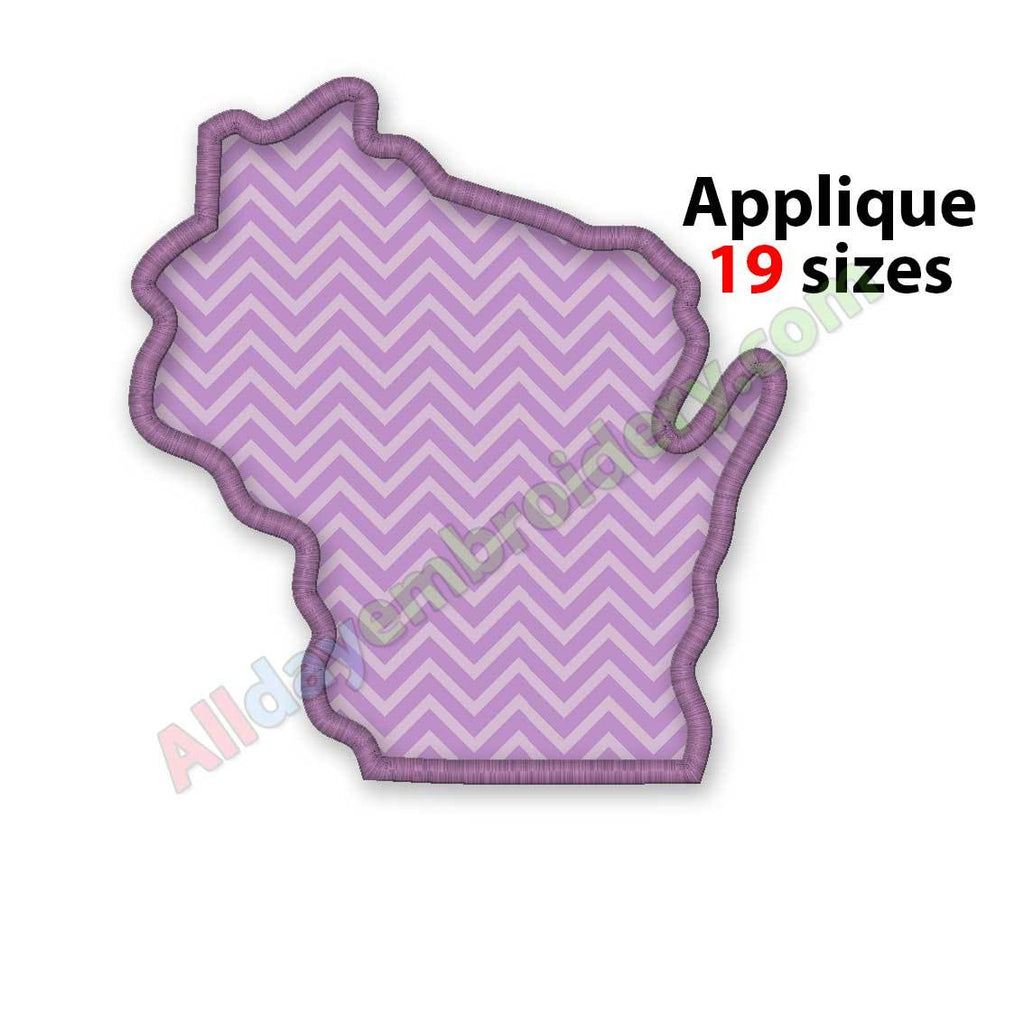 Wisconsin embroidery design