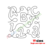 School quilt block embroidery