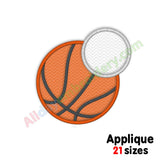 basketball applique design