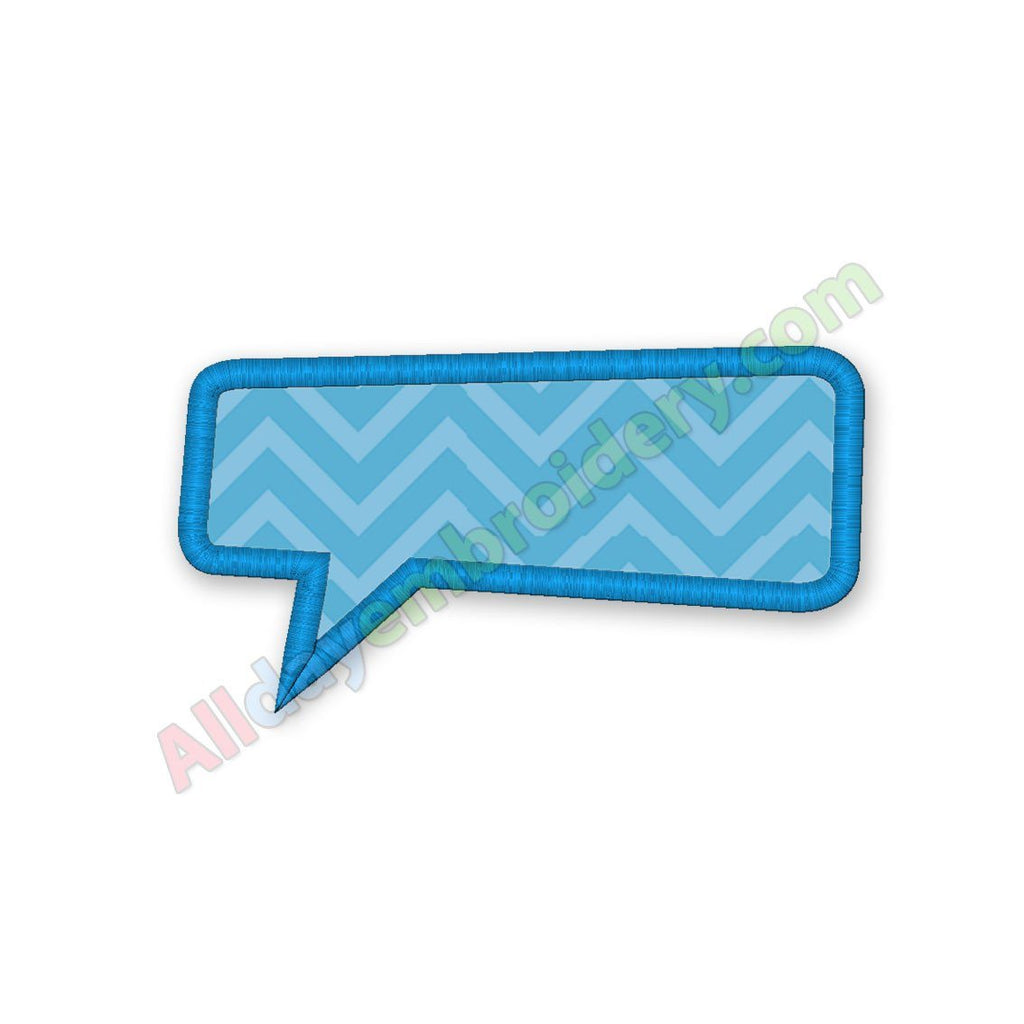 Speech bubble embroidery