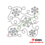 Snowflake quilt block embroidery