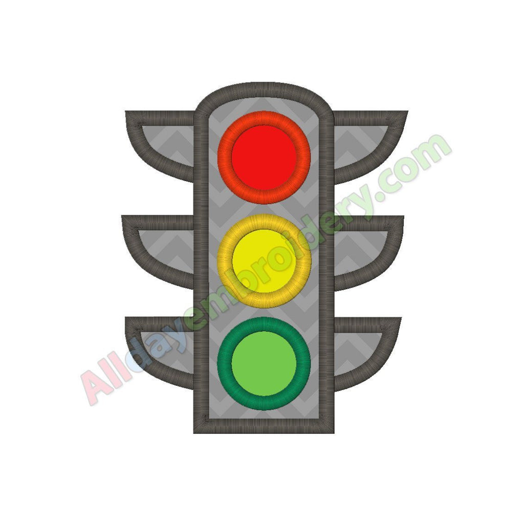 Traffic lights applique - Alldayembroidery.com