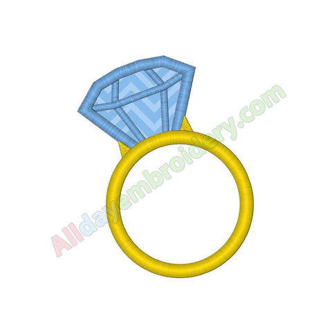 Diamond ring applique