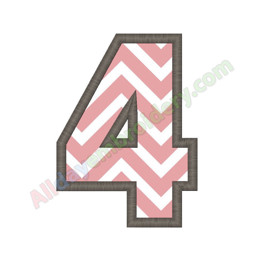 Number four applique