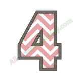 Number four applique