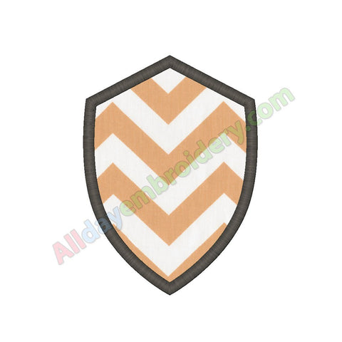 Shield applique - Alldayembroidery.com