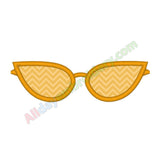 Woman glasses applique - Alldayembroidery.com