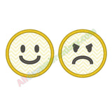 Smiley applique - Alldayembroidery.com