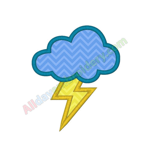 Thunder theme applique - Alldayembroidery.com