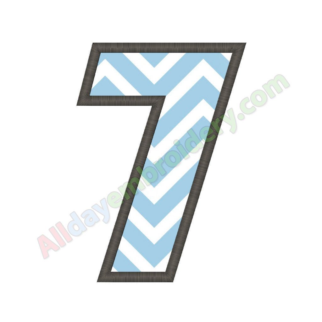 Number seven applique
