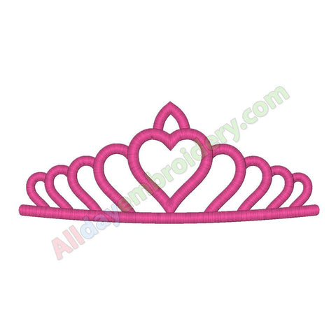 Princess tiara embroidery